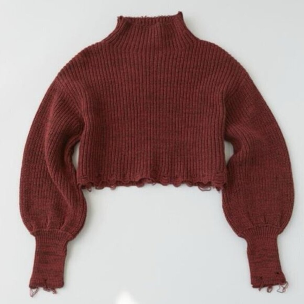 Urban Outfitters Inez  Distressed Turtleneck Sweater